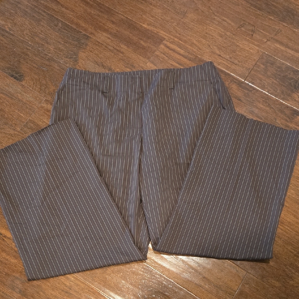 ⛱️Anne Klein Brown Pinstripe Dress Pants Size 14
